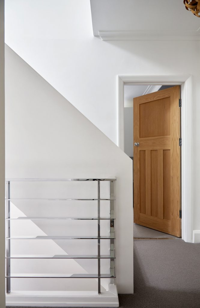 Landing at the top of the stairs, refurbished as part of the East Finchley project